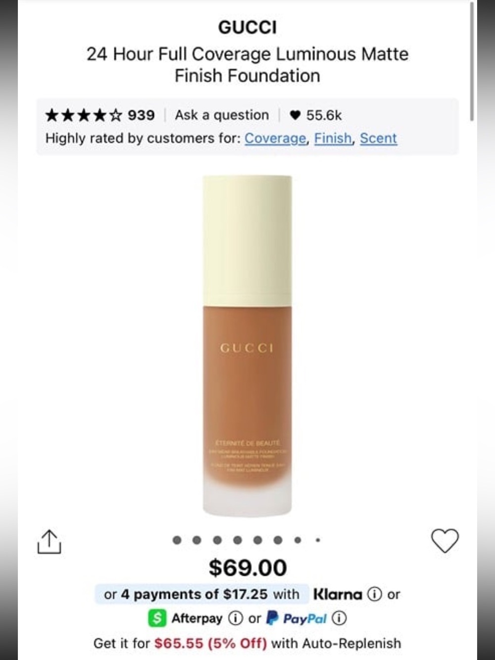Gucci Éternité de Beauté Foundation 310N Neutral Medium
